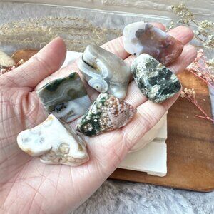 Set of 6 Ocean Jasper Tumbles